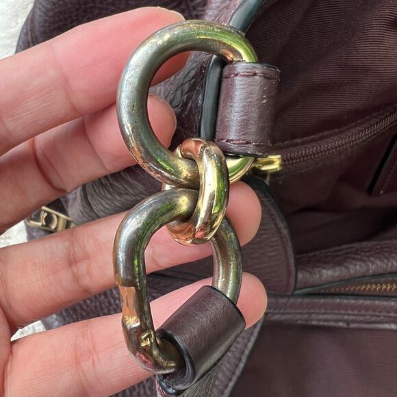 Coach F57545 Brown Pebbled Leather Shoulder Bag Gold Hardware Vintage Purse - Picture 16 of 16